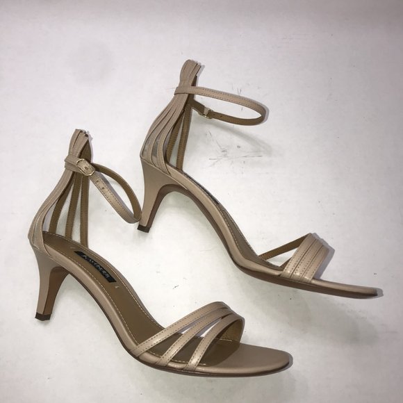 KAY UNGER - CAGE BACK MID HEEL ANKLE STRAP SANDAL - Picture 7 of 7